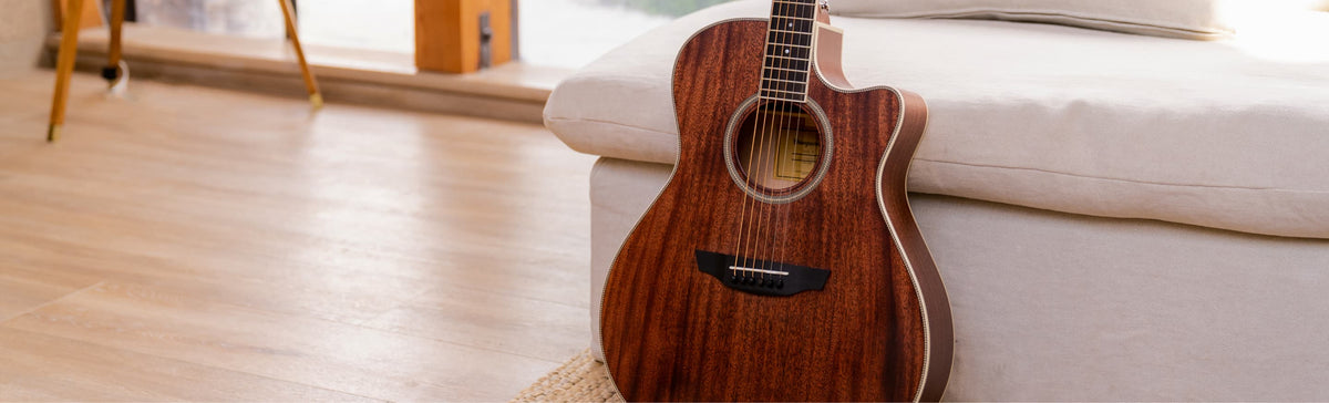 Mahogany cutaway guitar