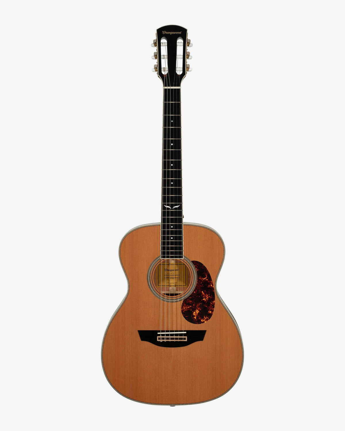 Cedar nylon string grand concert guitar with tortoise pickguard