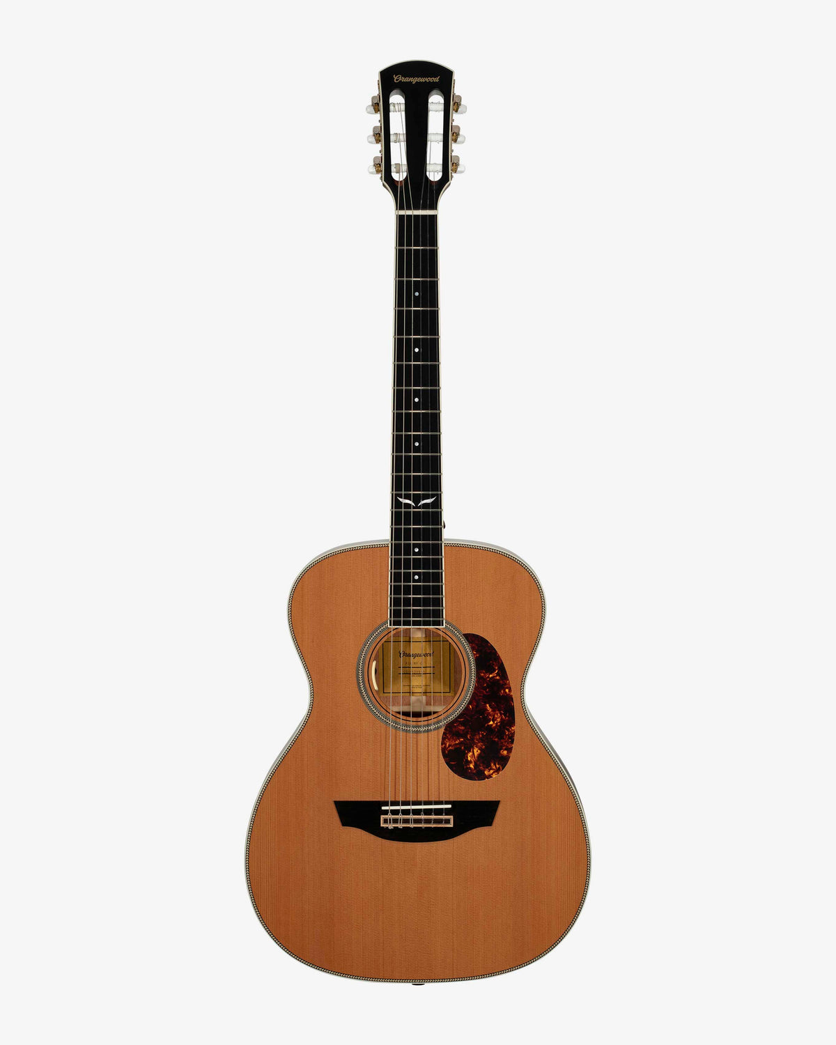 Cedar nylon string grand concert guitar with tortoise pickguard