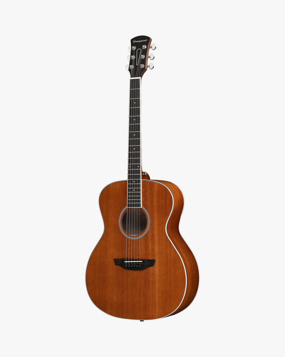 Acoustic guitar on a white background