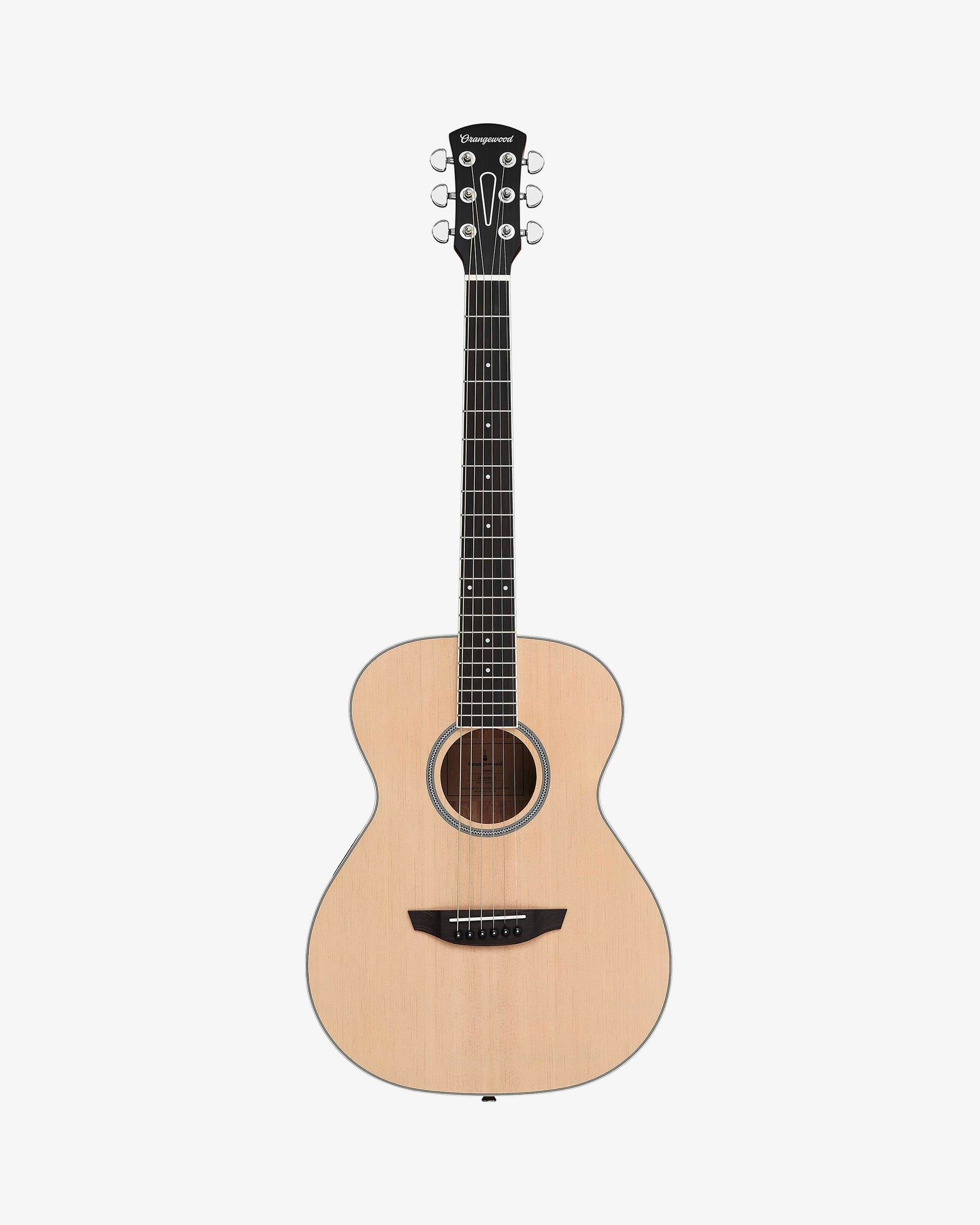 Spruce baby concert acoustic guitar with silver hardware