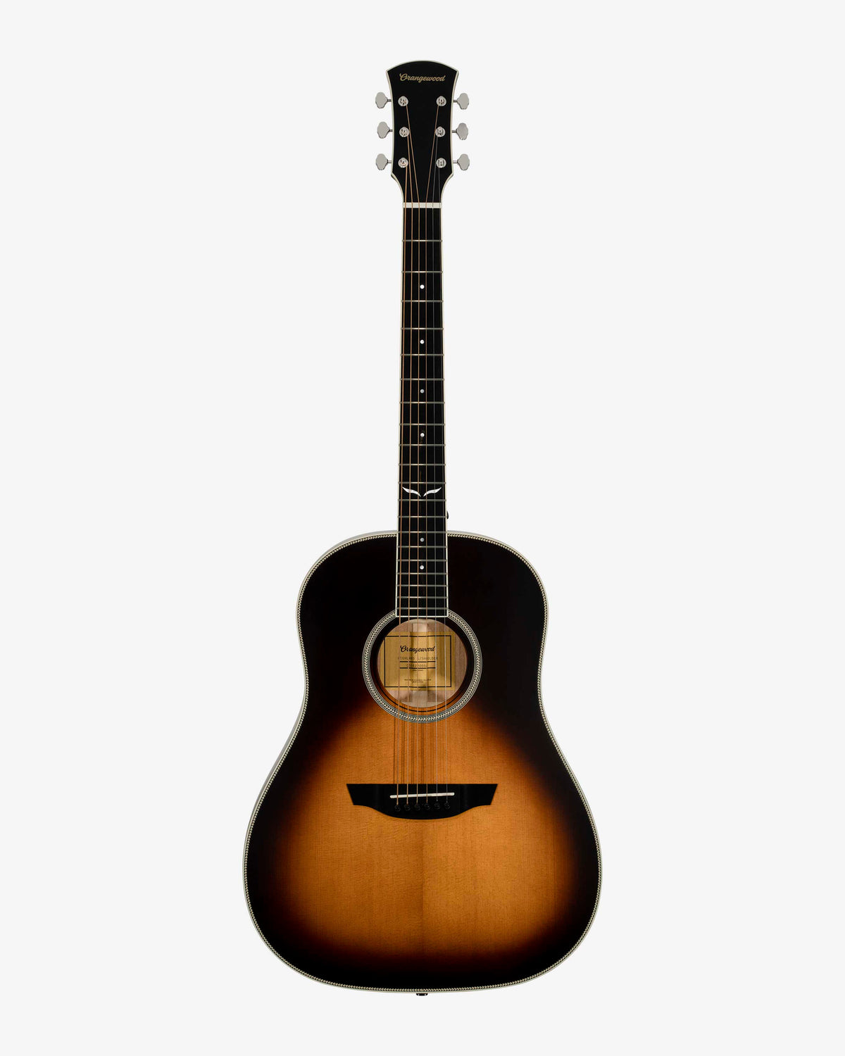 Torrefied spruce slope shoulder dreadnought guitar with a vintage sunburst finish