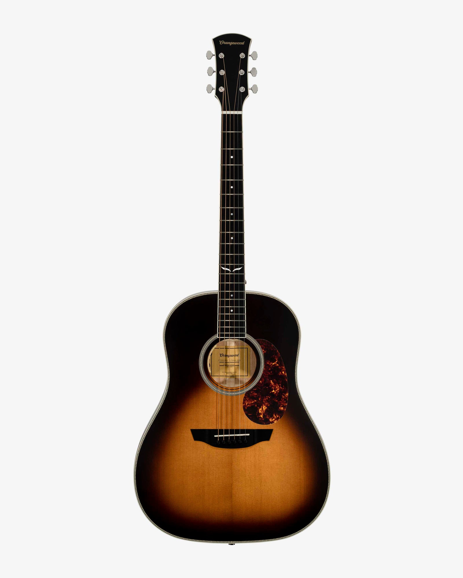 Torrefied spruce slope shoulder dreadnought guitar with a vintage sunburst finish with LR Baggs Anthem pickups