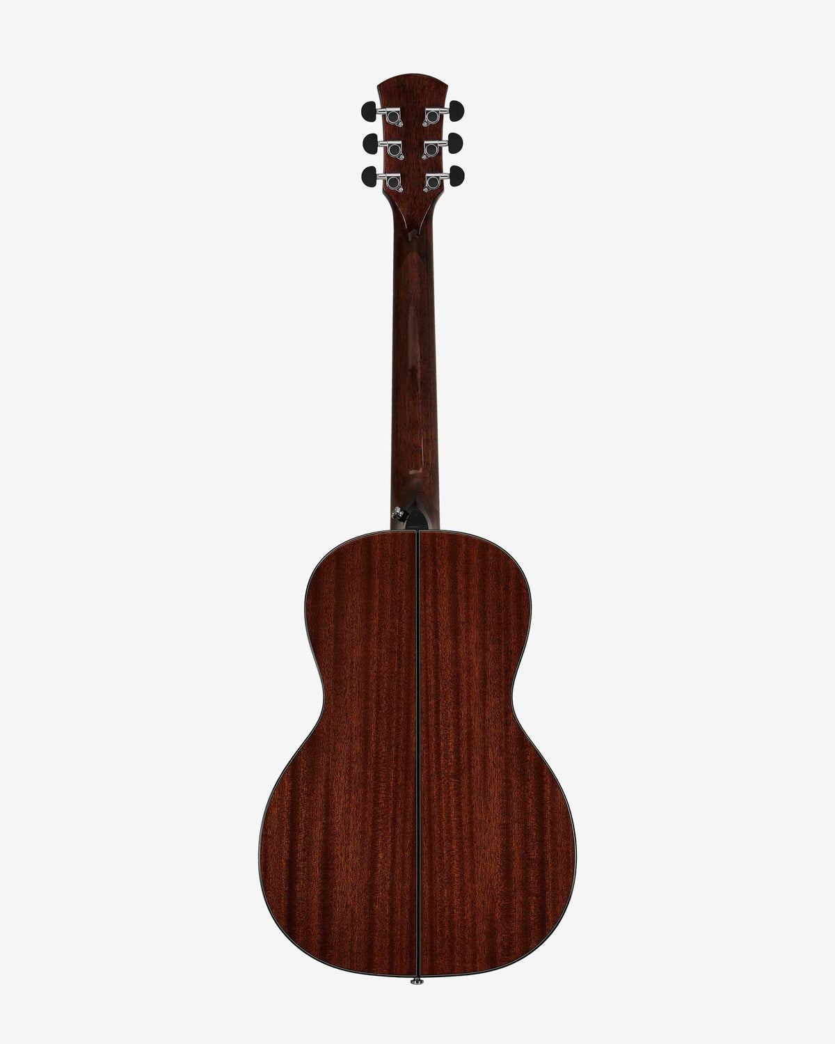 Mahogany back of parlor guitar