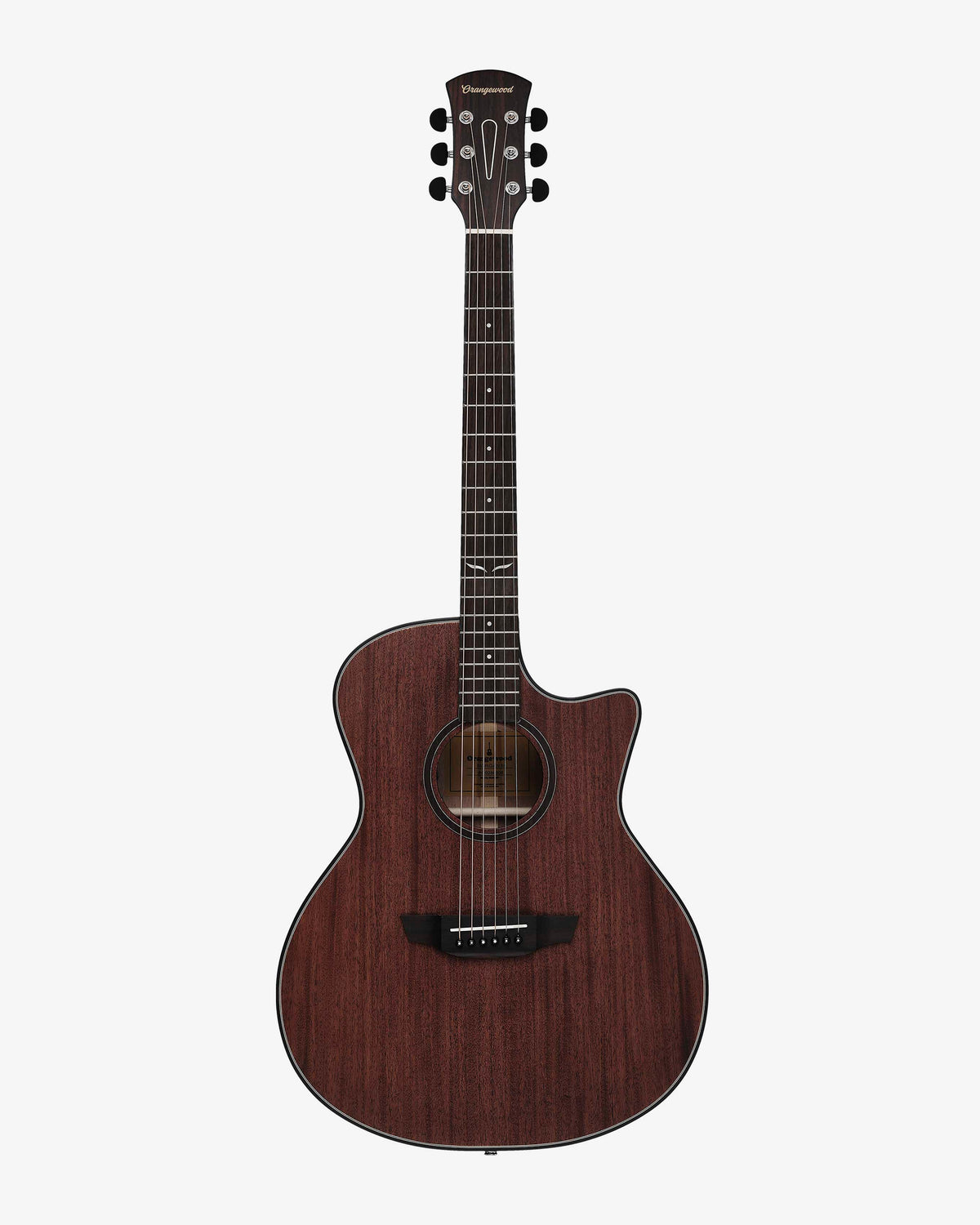 Mahogany cutaway guitar