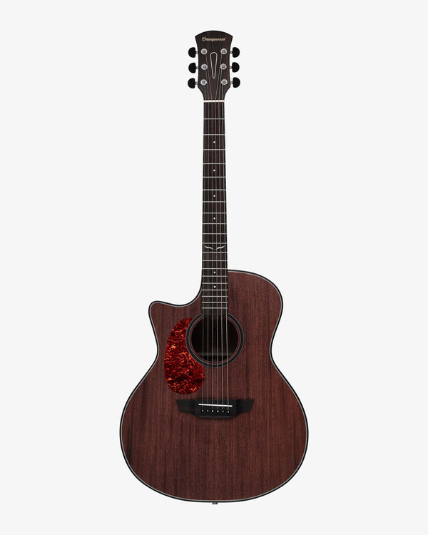 Orangewood Morgan Mahogany Live Left-Handed left-handed acoustic guitar, front view