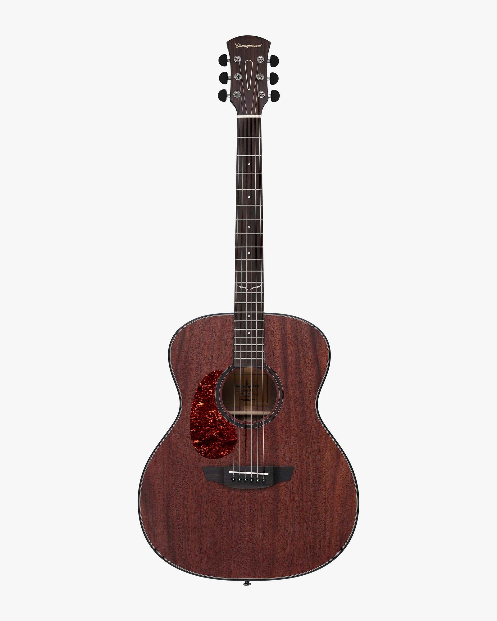 Left-handed mahogany grand concert guitar