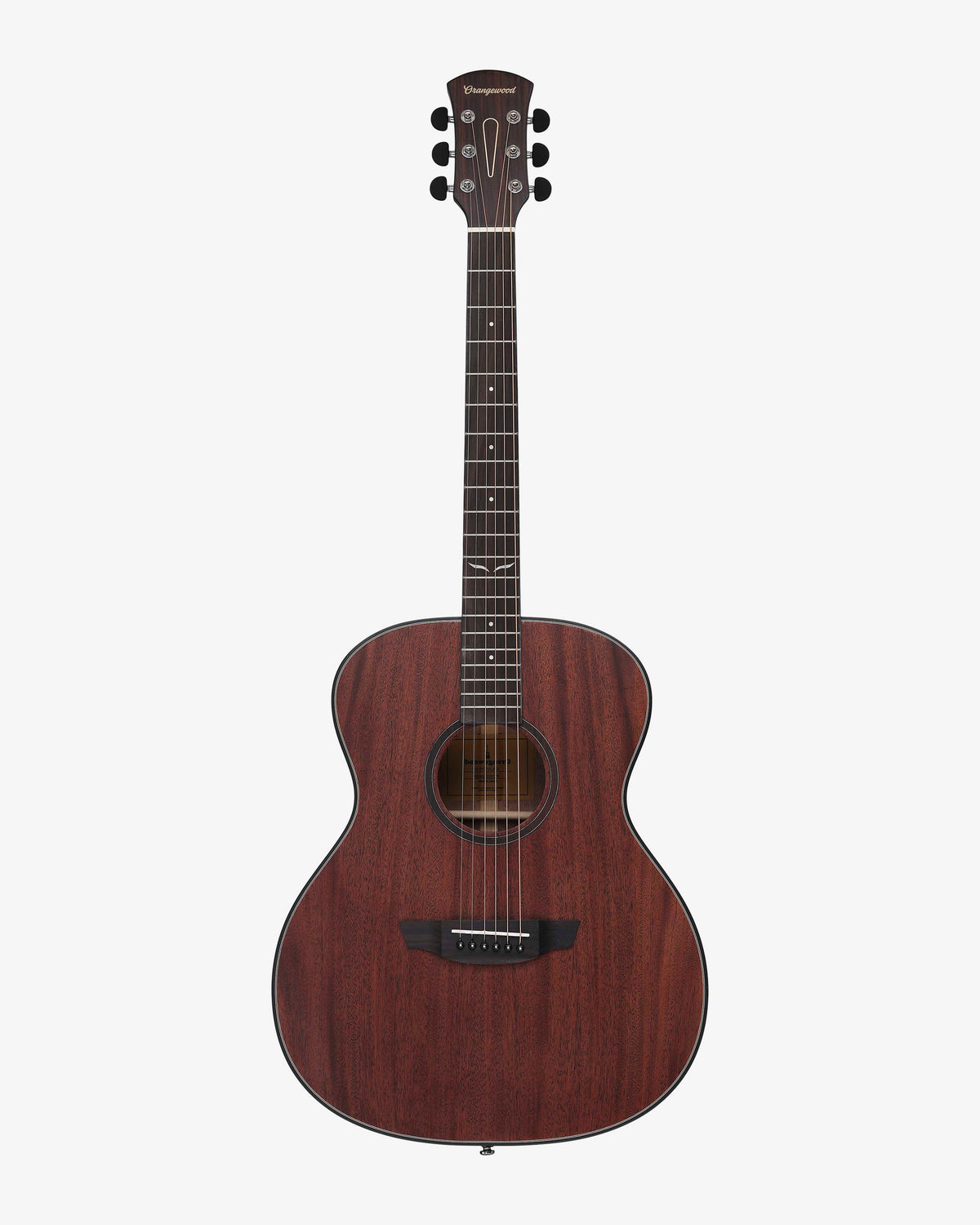 Left-handed mahogany grand concert guitar