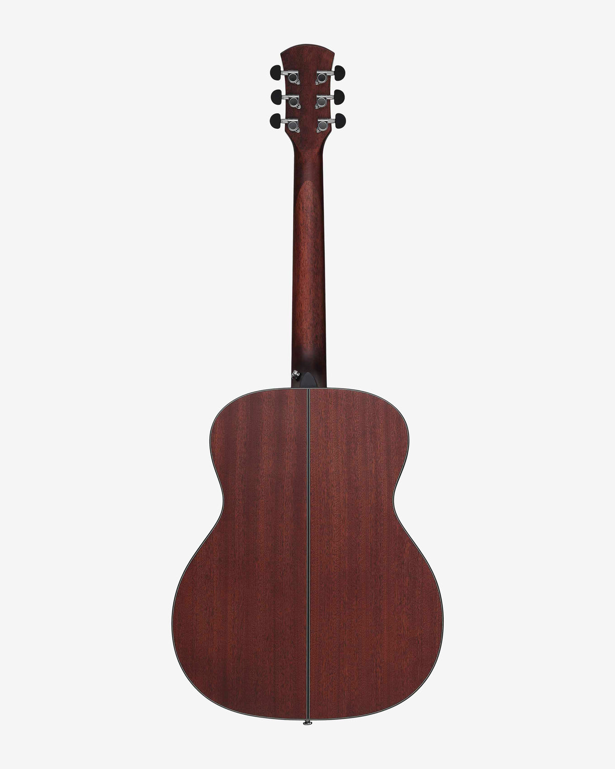 Mahogany back of left-handed grand concert guitar