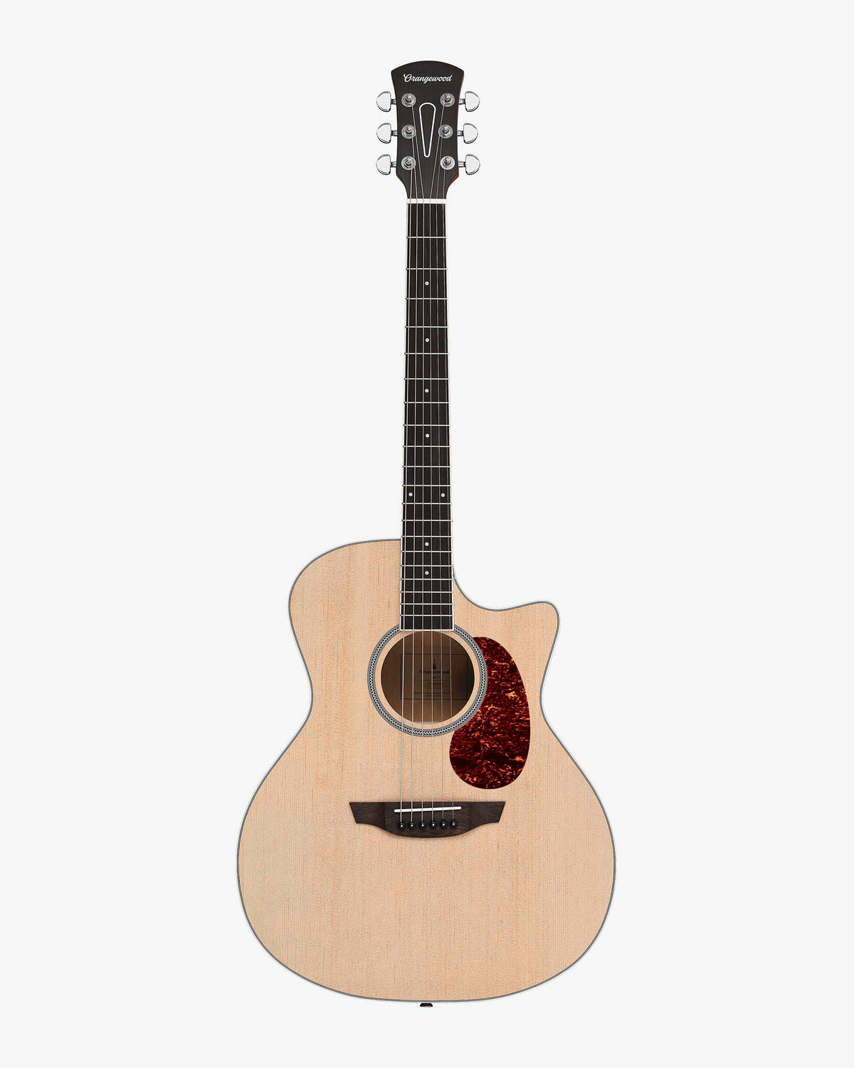 Spruce cutaway guitar with tortoise pickguard