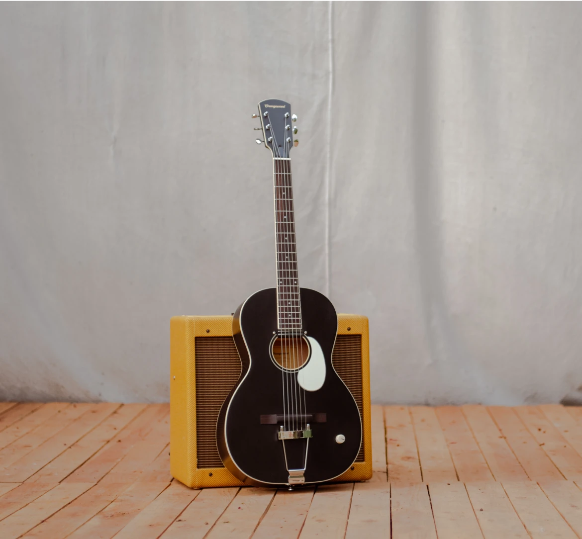 juniper black rubber bridge guitar