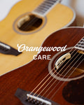 Orangewood Care: close-up of two acoustic-electric guitars