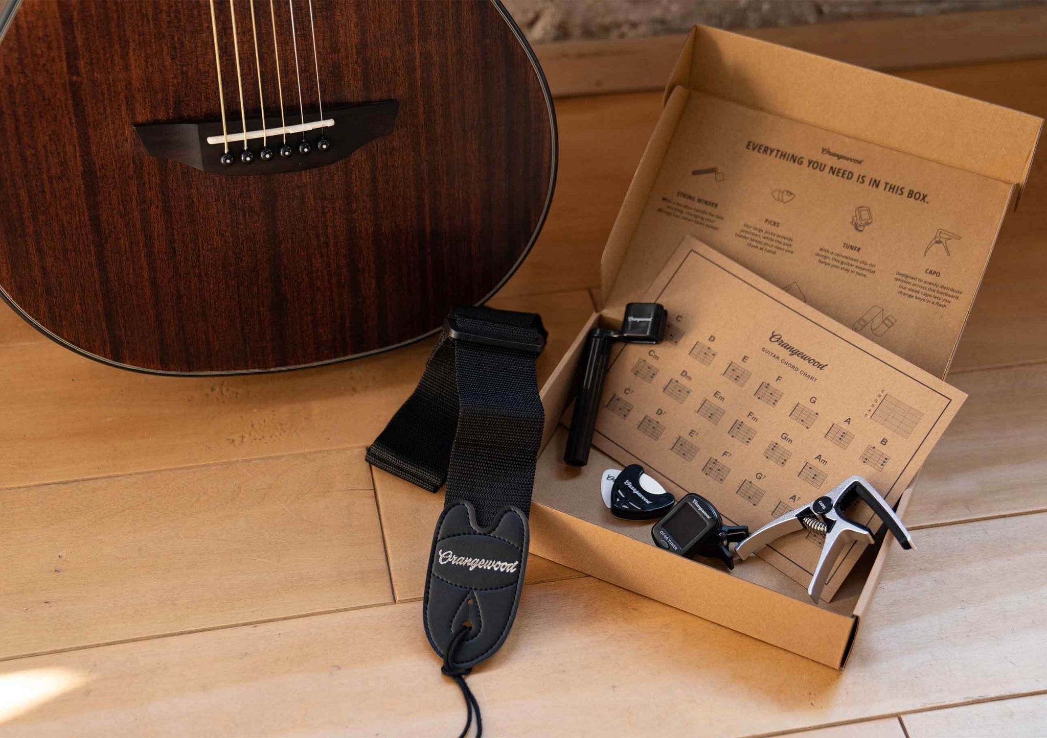Rough sleep Brace ar Acoustic Guitar Accessories Kit | Orangewood Guitars