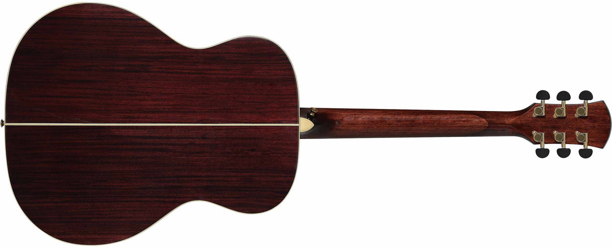 Pau ferro back of grand concert acoustic guitar with mahogany neck and gold hardware